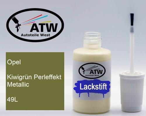 Opel, Kiwigrün Perleffekt Metallic, 49L: 20ml Lackstift, von ATW Autoteile West.